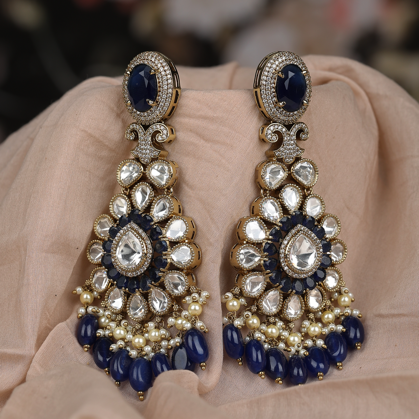 Vidhi Earrings Blue