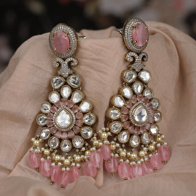 Vidhi Earrings Pink