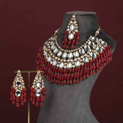 Nihira necklace set (ruby)