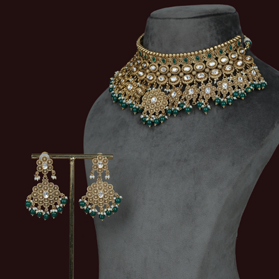 Ishani Necklace set (green)