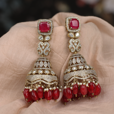 Yutika Earrings Maroon