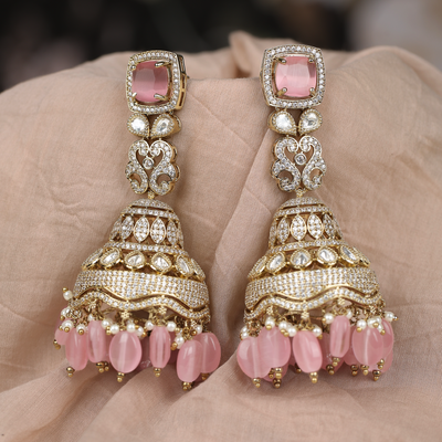 Yutika Earrings Peach Pink