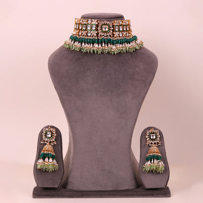 Raahi Kundan Bead Necklace Set
