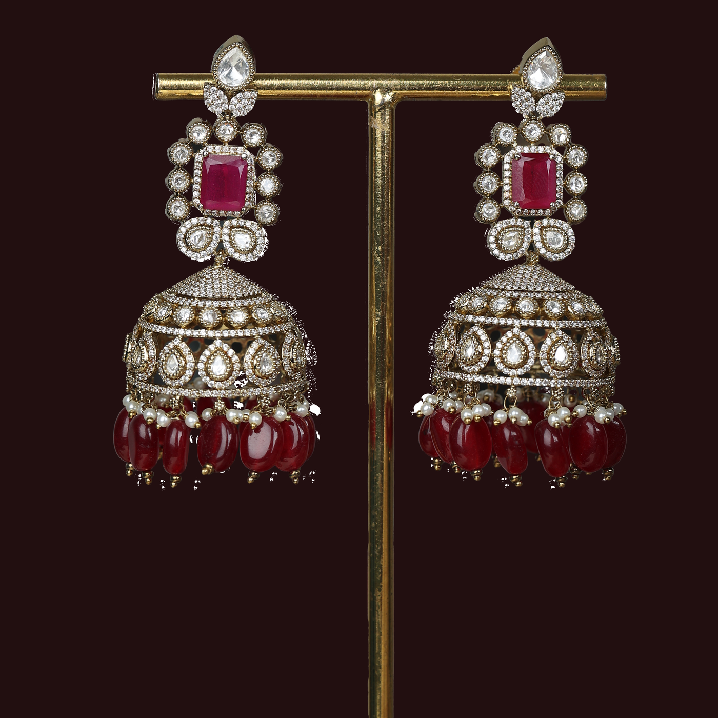 Zansi Earrings Red