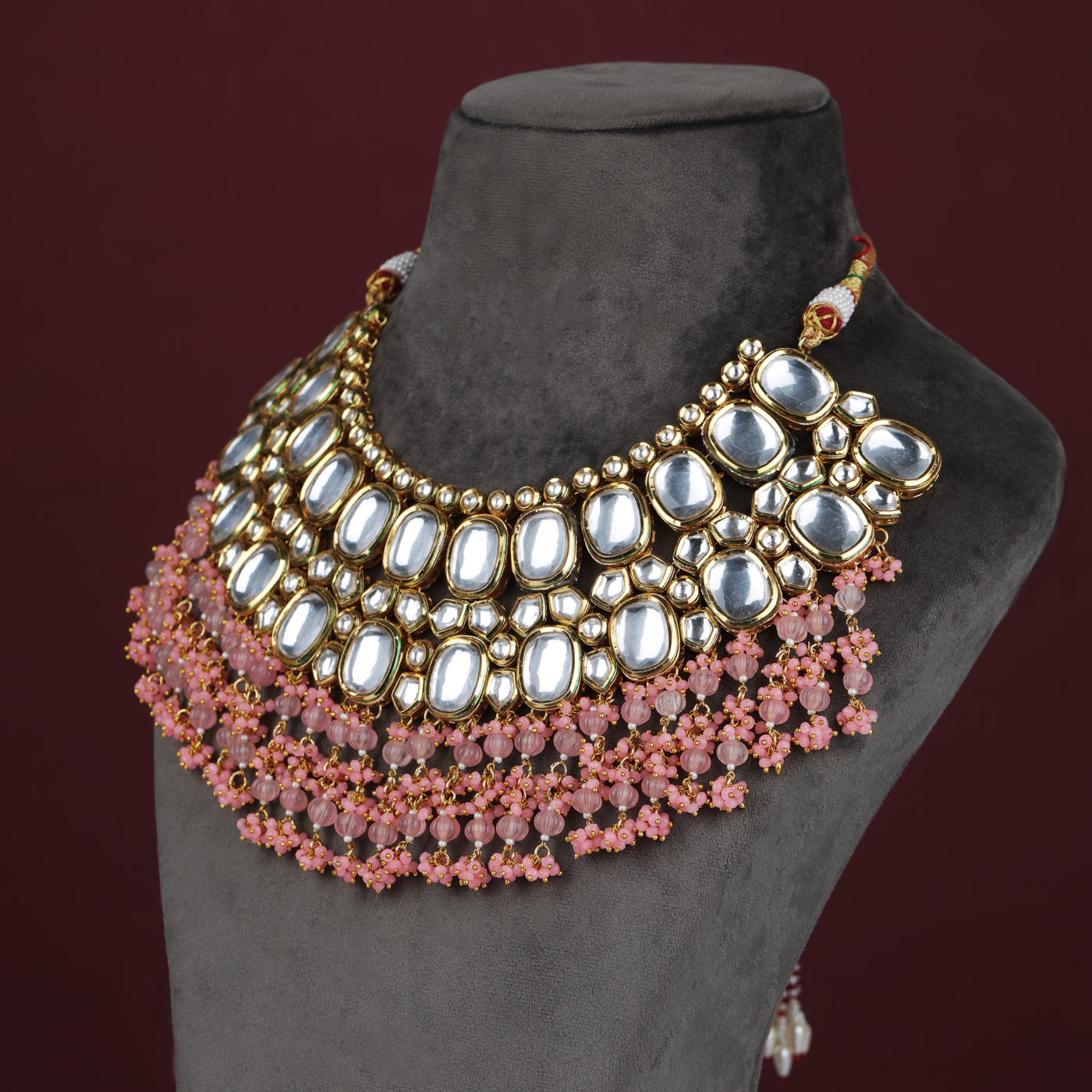 Nihira necklace set (pink)