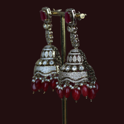 Yutika Earrings Maroon