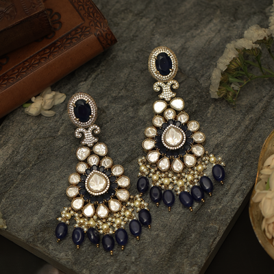 Vidhi Earrings Blue