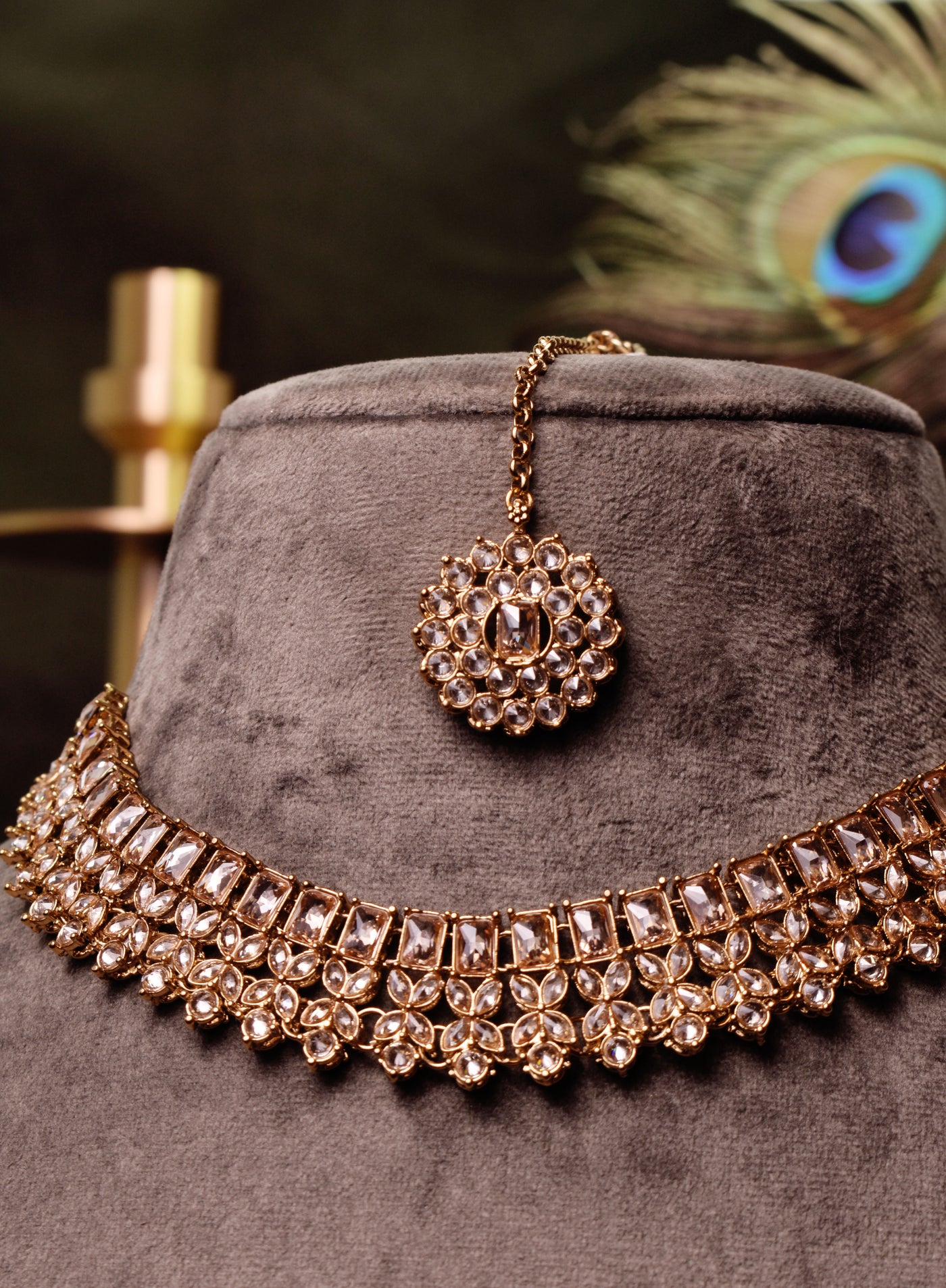 Mitali necklace set (golden)