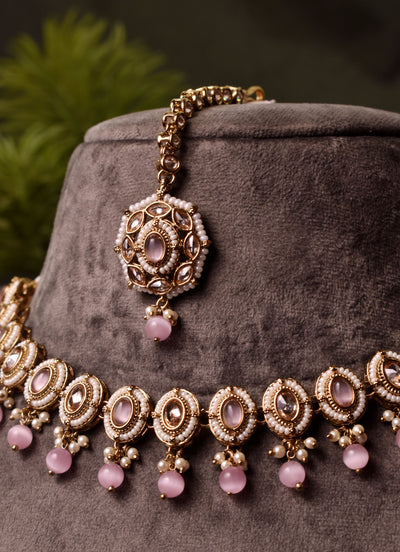 Mira necklace set (pink)