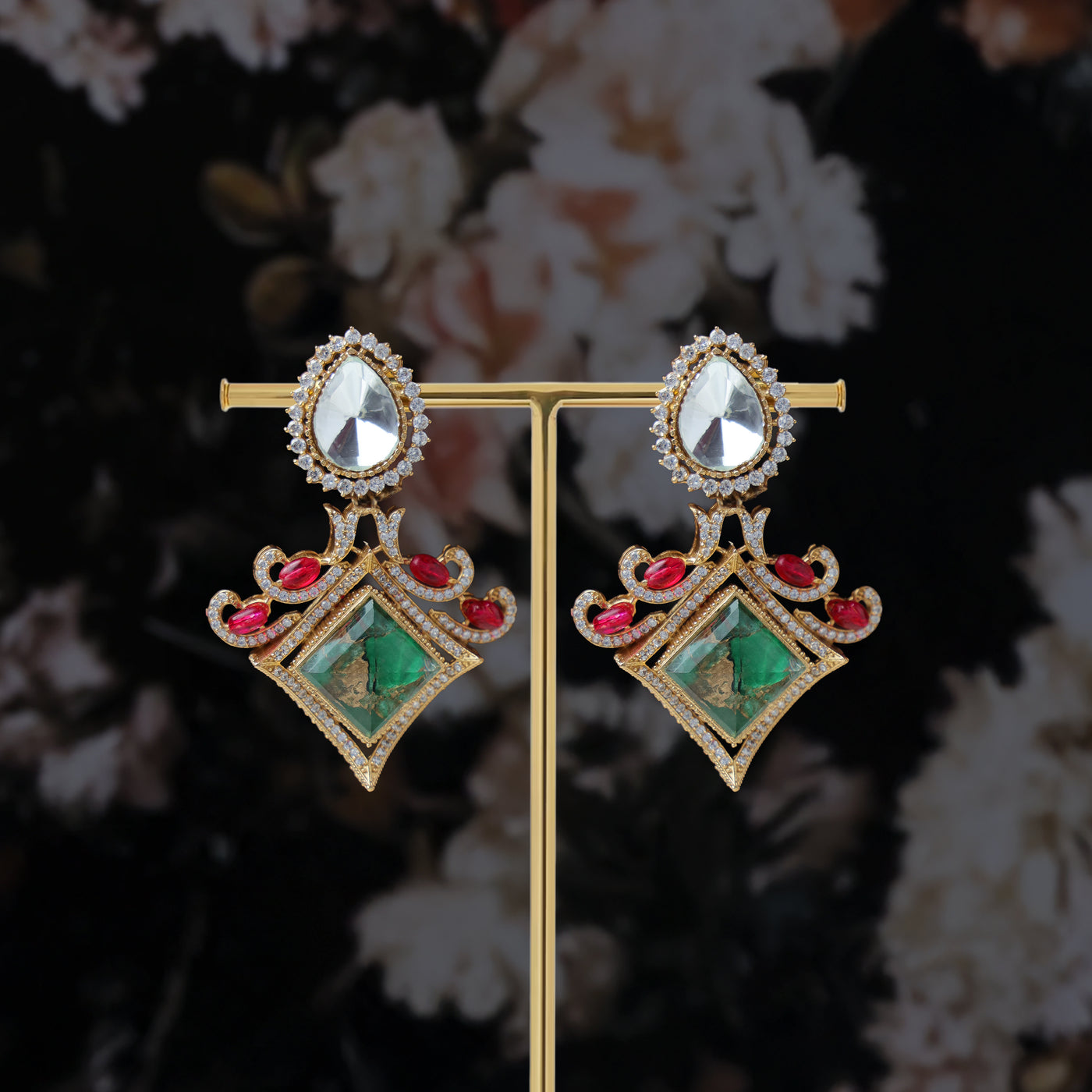 Zyra Ruby-Emerald Necklace Set