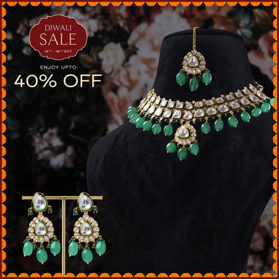 Eshira Emerald Kundan Set