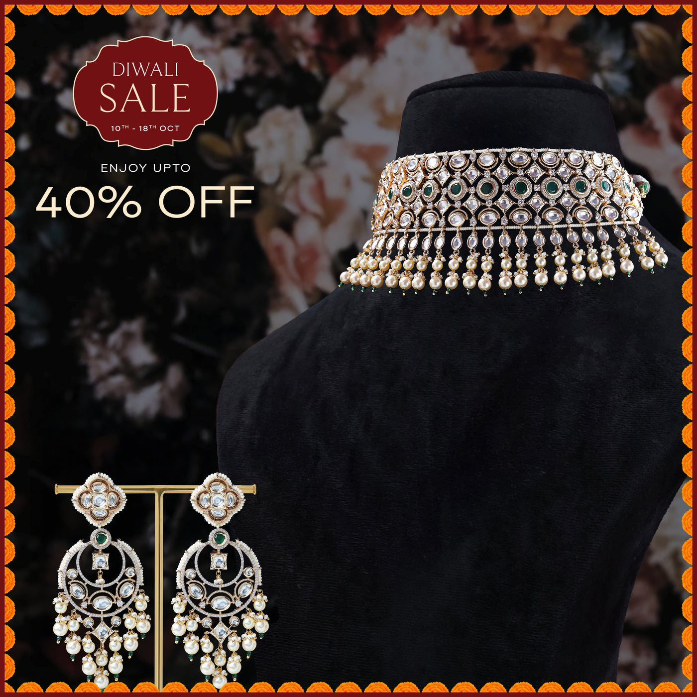 Meherunissa Kundan Necklace Set