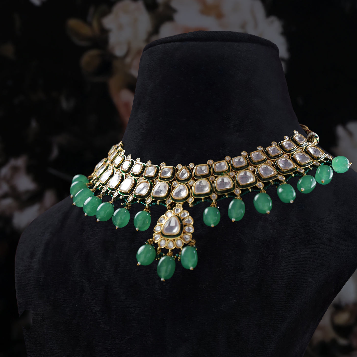 Eshira Emerald Kundan Set