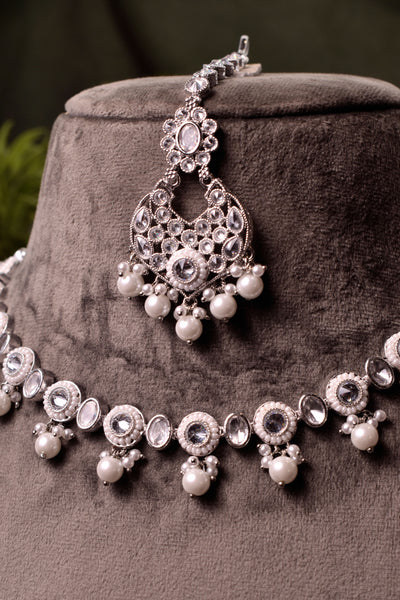 Jiya necklace set (silver)