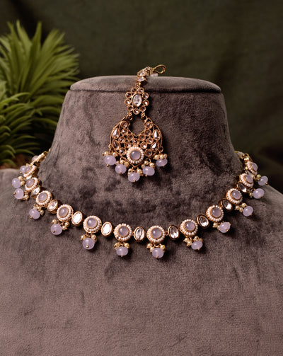 Jiya necklace set (lilac)