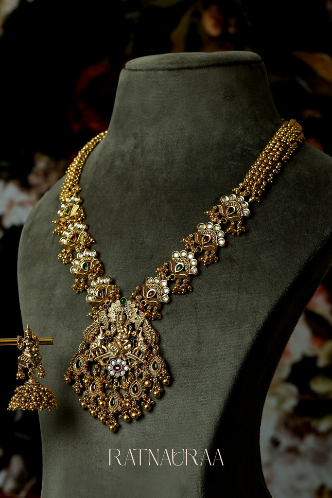 LAXMI TEMPLE NECKLACE SET